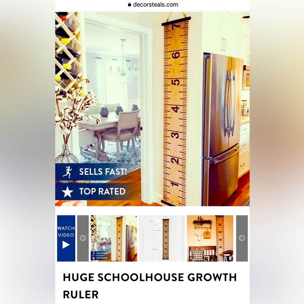 Huge schoolhouse canvas growth ruler!!